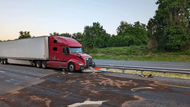 Driver Rescued After 2 Hours When Tractor-Trailers Collide On I-95 ...