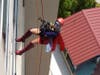 Firefighters dressed up as superheroes and scaled the walls of the hospital on rope systems while pediatric patients, families and hospital staff watched from inside. 