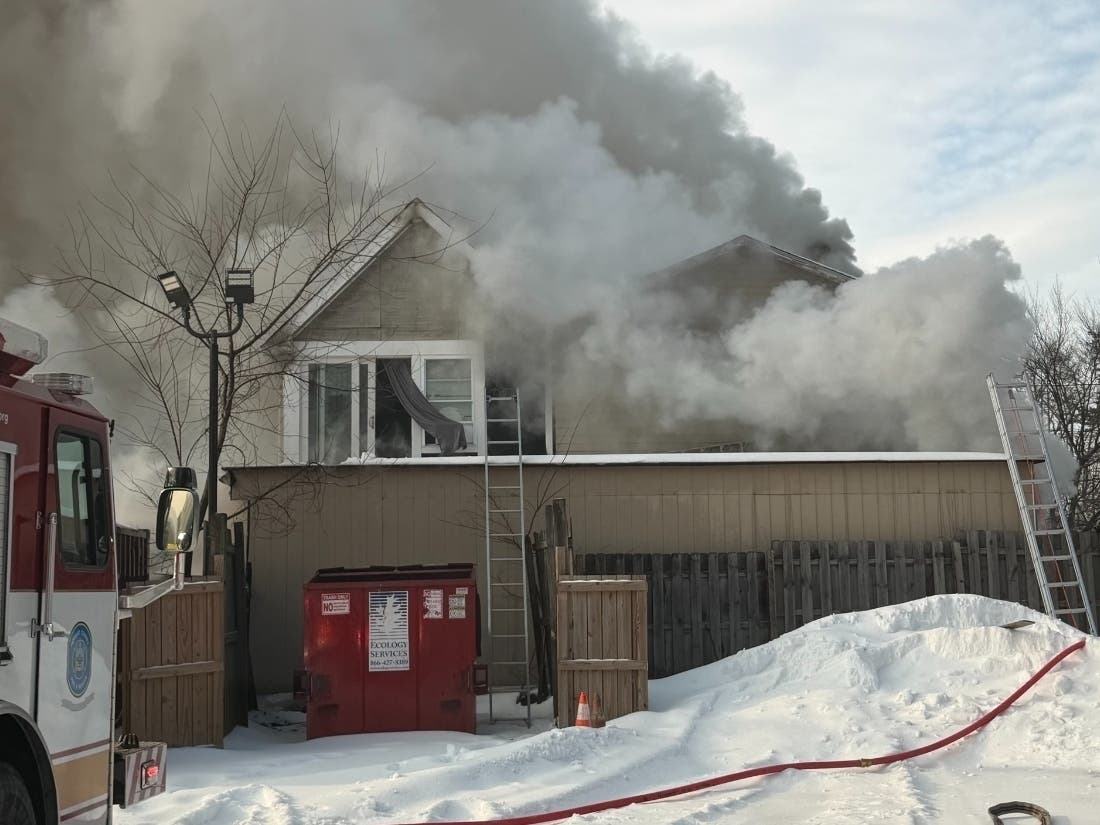 It took more than 60 firefighters at least an hour to bring the Monday morning fire under control. While the fire affected primarily the residential portion of the structure, there was damage to the commercial side, officials said.