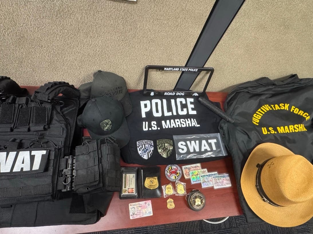 Robert Dicocco has been charged with 10 counts related to impersonating a police officer and was later released on a $10,000 unsecured bond.