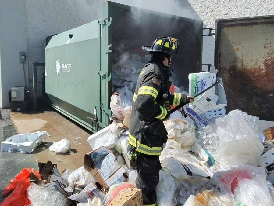 It took firefighters with the Bel Air Volunteer Fire Company around one hour to battle a blaze that broke out in a commercial-sized trash compactor located behind the Sprouts Farmers Markets, according to the Maryland Office of the State Fire Marshal.