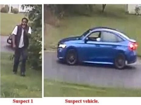 Anyone with information about two theft incidents is asked to contact the Bowie Police Department's Criminal Investigations Section at 240-544-5700. The suspect and vehicle are pictured above.