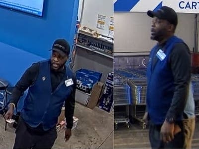 The Aberdeen Police Department reported that the man, dressed in a Walmart employee uniform, walked behind the customer service counter and began searching inside the lost and found cabinet, then took lost credit cards placed there.