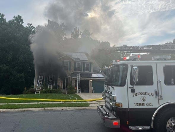 The incident happened shortly after 5:30 p.m. Friday at the single-family home, which is located at 4319 Foxglove Court in Belcamp. More than two dozen firefighters with the Abingdon Fire Company responded to the fire.