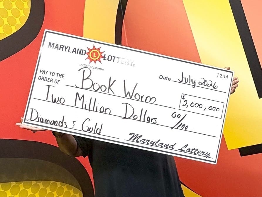 An avid reader from Laurel, who used the alias Book Worm when claiming her prize at Maryland Lottery headquarters, won the first of two $2 million top prizes on the scratch-off ticket.