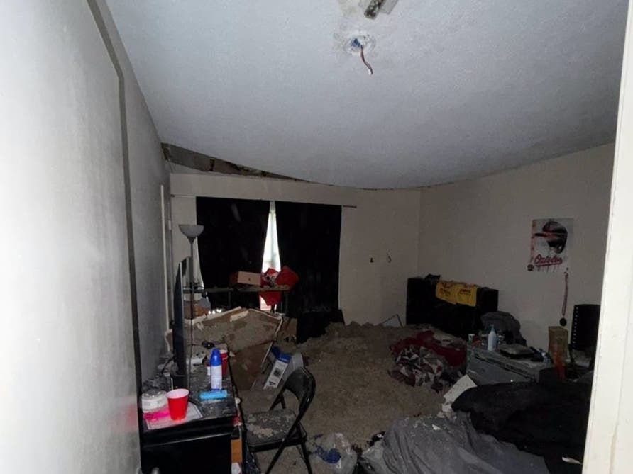 One person was taken by ambulance by the county to the hospital while the other person was transported by the Kingsville Volunteer Fire Company EMTs after a ceiling collapsed at a townhouse.