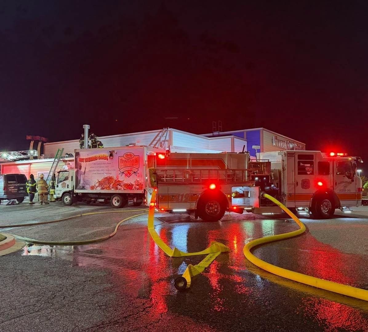 The Abingdon Fire Company was called to Conrad's Seafood Restaurant, located at 3414 Merchant Blvd., for a report of a fire around 11 p.m. Firefighters with the Joppa Magnolia Volunteer Fire Company also arrived to help.