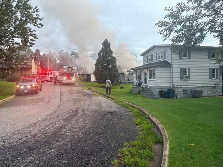 A fire broke out Monday at a home located in the 800 block of N. Adams Street. One person was injured and flown by Maryland State Police Medevac to the medical center for treatment.