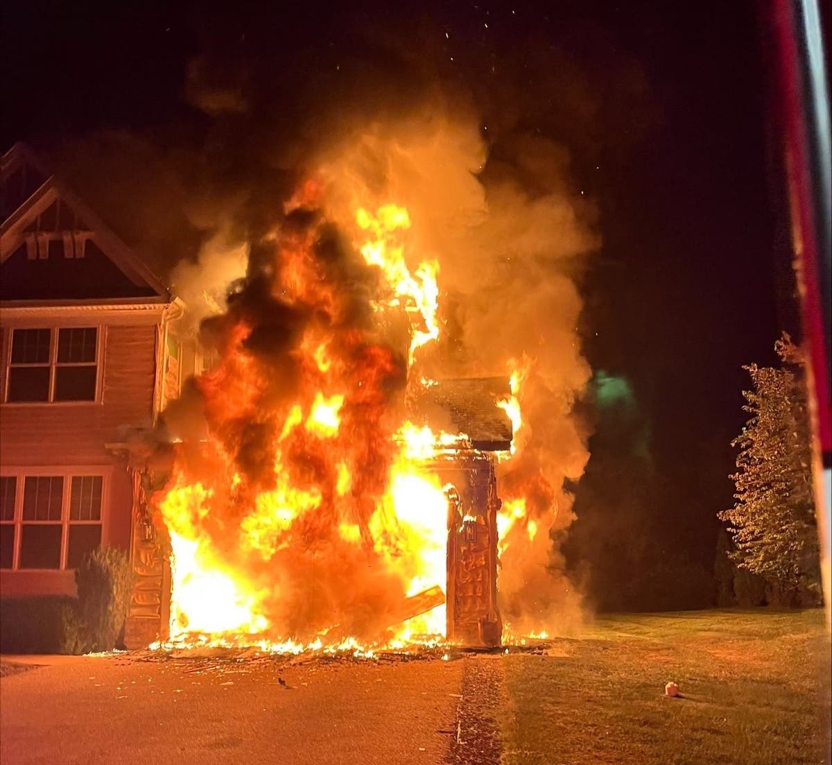 Firefighters were called to a barn located in the 6800 block of Mink Hollow Road in Highland around 5:40 a.m. Sunday. Crews found smoke pouring out of the large structure. They tackled the fire and gained control of it within 45 minutes.