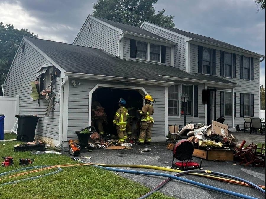 Crews found a blaze burning in a garage around 2:30 p.m. at the home located in the 5700 block of Brothers Partnership Court. The fire was extinguished quickly, the Howard County Department of Fire and Rescue Services reported.