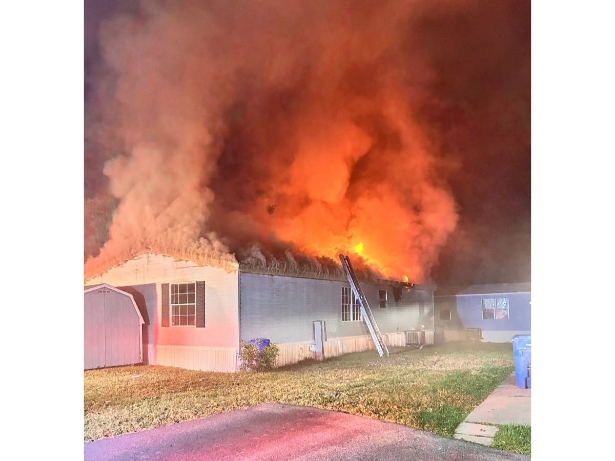 Howard County firefighters were called to the mobile home, located in the 8000 block of Riker Road in Elkridge, around 7 p.m. Wednesday. Firefighters found smoke and fire rolling through the roof and out of the sides of the home.