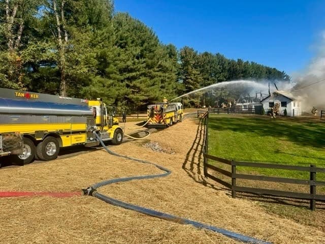 Howard County firefighters arrived at the scene of the fire in Mount Airy and found the barn fully engulfed in flames. Crews quickly brought the fire under control, the fire department stated.