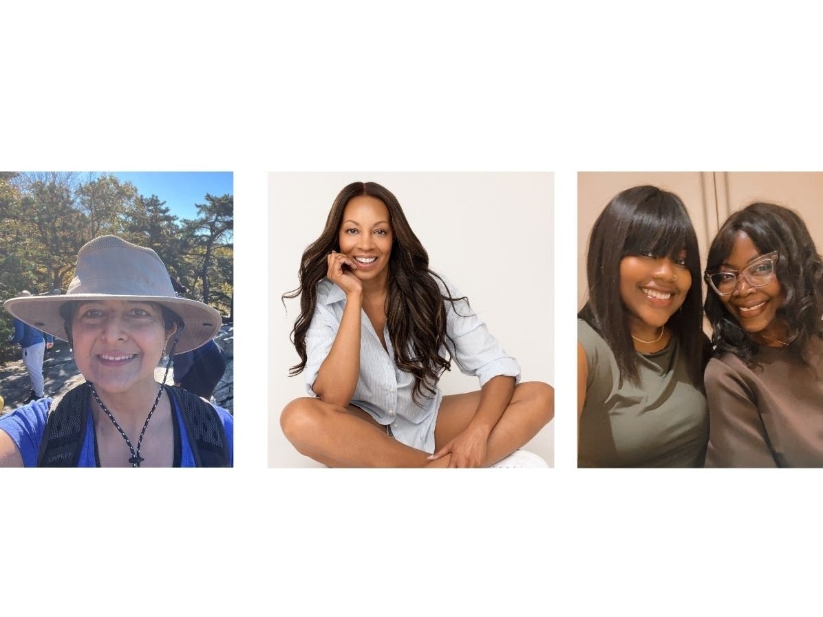 Harpreet Rehki, 54, of Germantown, left, Moniesha Shorter, 51, of Upper Marlboro, center, and mother-daughter duo Joyce Gwyn 58, and Shanae Brooks, 36, are all breast cancer survivors. They shared their journeys with Patch.