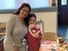 Candita Mamet, Director of Religious Education, with Jack making Valentines