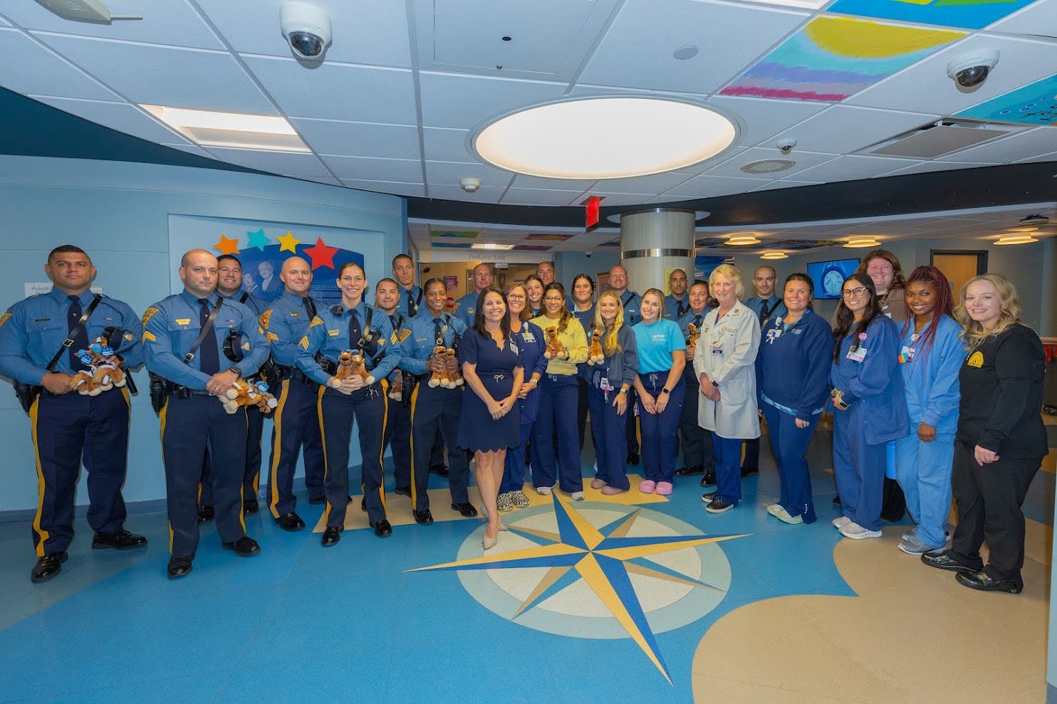 NJ State Police Bring Cheer to Patients at Hackensack Meridian K. Hovnanian Children’s Hospital