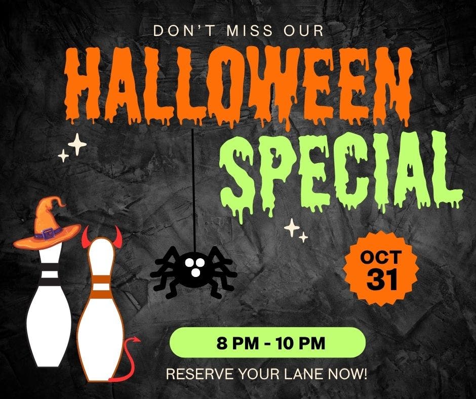 Halloween Glow Bowl Special at Channahon Lanes & Mini Golf