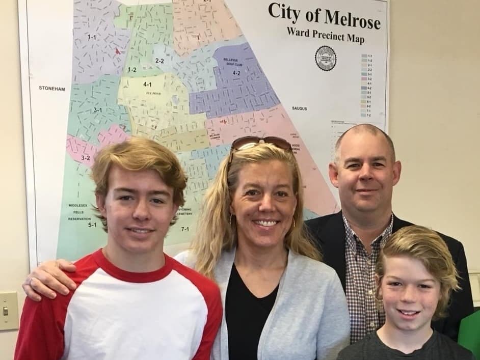 Sean Thomas (MHS '22), Michelle Thomas, Cory Thomas, Michael Thomas (MHS'25)