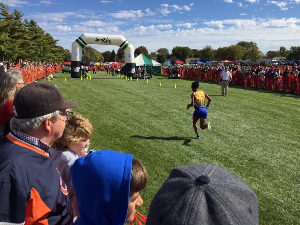 Naima Douglas finishes 3rd in IESA State Meet