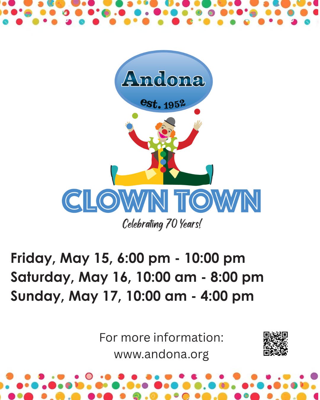 Andona Clown Town - Celebrating 70 Years!