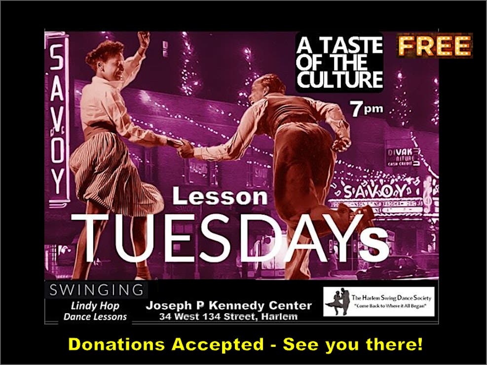 FREE Tuesdays: Harlem Lindy Hop Class!