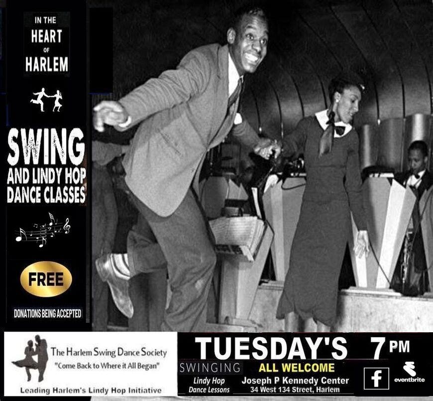 TUESDAYS in Harlem: FREE Swinging Lindy Hop Class!