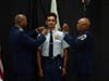 Cadet Khan is promoted to Cadet Captain by Col J.D. Ellis, CAP and CMSgt Freddie Perry, CAP
