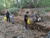 Cadets and Senior Members participating in cleaning up the park