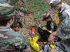 Cadets log their find in one of several geocaches located at the park