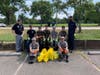 Members of Challenger 1 Cadet Squadron and Arlington Composite Squadron, Civil Air Patrol with 6 bags of trash removed from the park