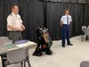 1st Lt Strait presents his R2-Q5 astromech droid from Star Wars