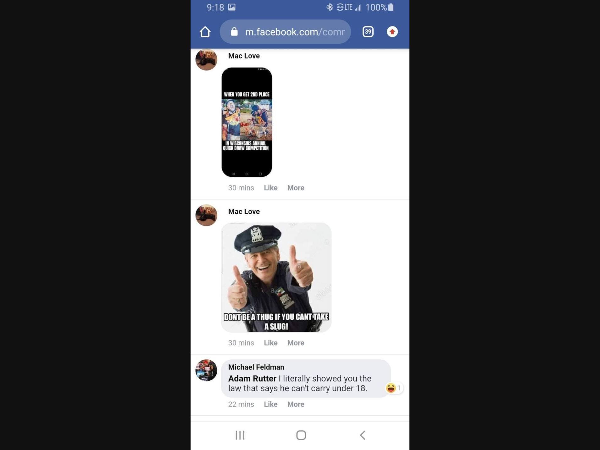 A social media post from Arthur (Mac) Love, deputy director of the Governor's Office of Community Initiatives