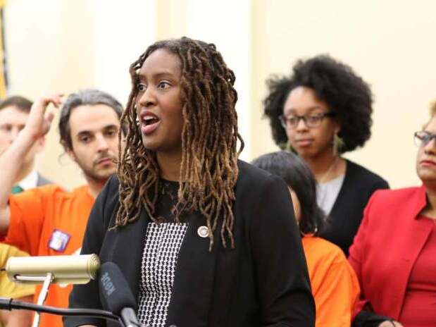 Del. Stephanie M. Smith (D), chair of the Baltimore City House delegation, which heard from residents Tuesday night about their priorities.