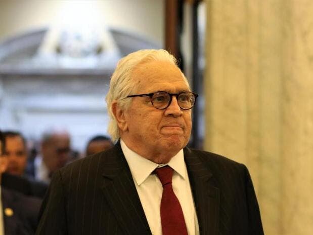 Senate President Emeritus Thomas V. Mike Miller Jr. (D-Calvert) was recognized for his half-century of public service during Gov. Hogan Jr.'s State of the State address.