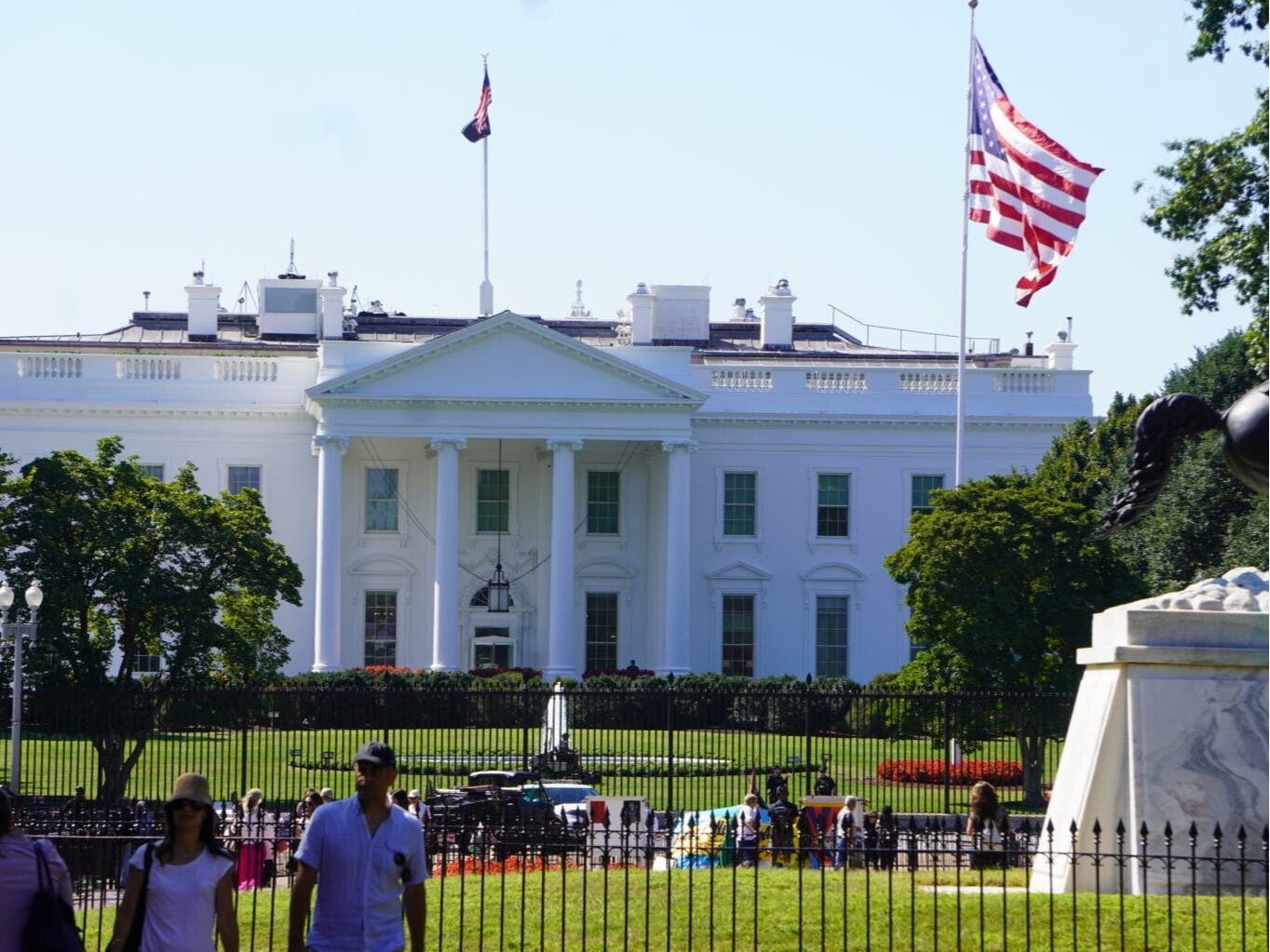A look at the White House from Lafayette Square in Washington, D.C. 