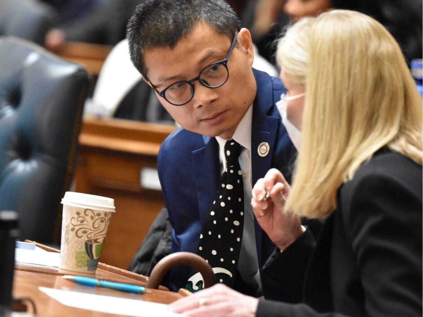Del. Chao Wu (D-Montgomery and Howard) during the 2025 State of the State address.