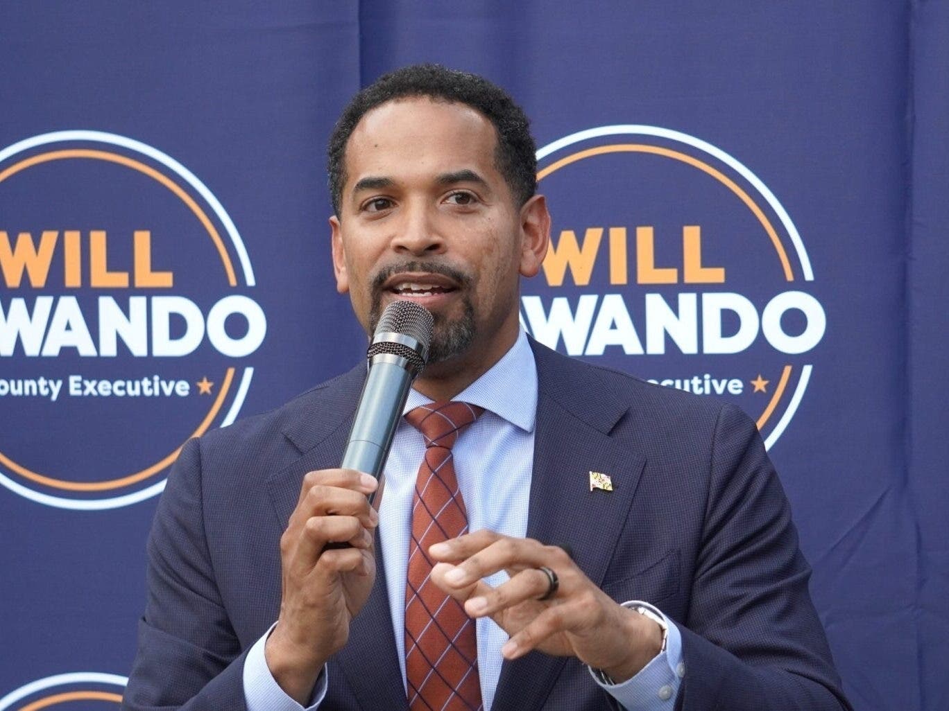 Montgomery County Councilmember Will Jawando campaigns in June for county executive. Jawando was one of a number of county executive hopefuls who took advantage of public financing this year, and the only one to win his primary.