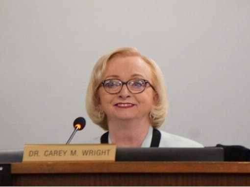 State Superintendent Carey Wright at Maryland State Board of Education meeting in April. 