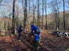Webelos working at the Troop 154 2-man saw