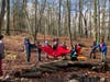 Webelos learning teamwork at the Order of the Arrow station