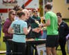 Jen Smith helping hand out awards at the 10th Annual 5K Chicken Run