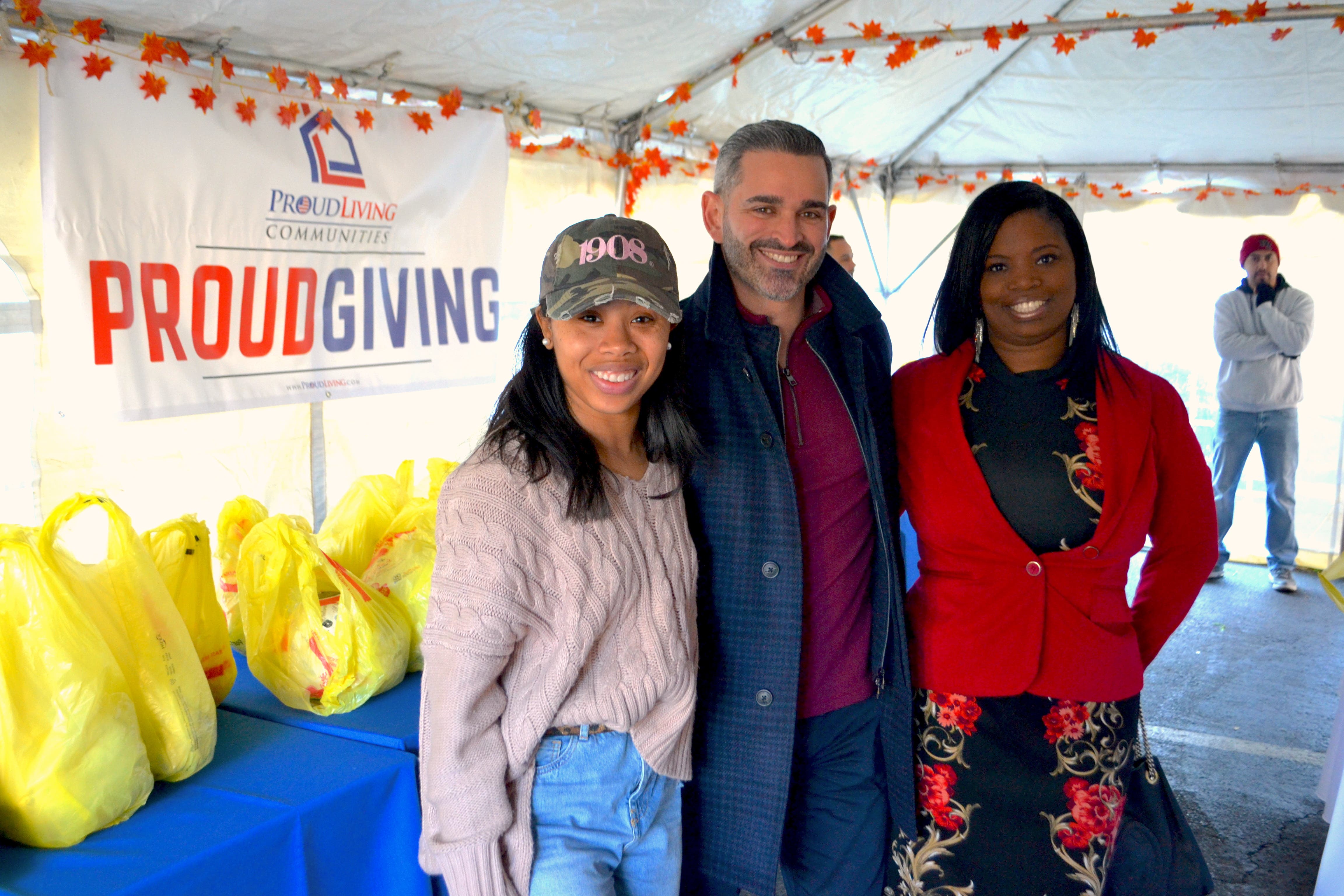 ProudLiving Companies President and Founder, TJ Caleca with Councilwoman Brittany Claybrooks (R) and Sierra House Founder, Keely Freeman (L). 