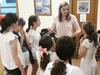 Knudsen talks with youth actors