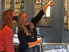 Leah Smith, Visitor Experience Manager, points out features of Glencairn Museum’s Sacred Adornment: Jewelry as Belief in Ancient Egypt exhibition to one of the Museum’s tour guides.