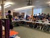Mamaroneck's State Leadership Conference trophy at the Annual Pizza Party. 