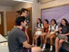 State President Andrew Danziger and Chapter Officer Mark Yukelis chatting about FBLA with freshmen. 
