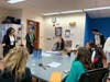 The trophy case signing ceremony in the FBLA room at the High School. 