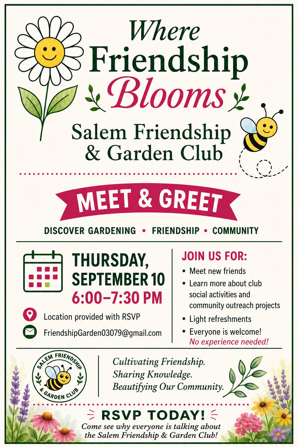 Salem Friendship Garden Club Meet & Greet