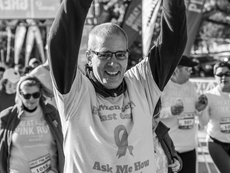 Crystal Lake resident and two-time breast cancer survivor John Falk participated in the inaugural Great Pink Run with Glanbia to help raise awareness about male breast cancer.