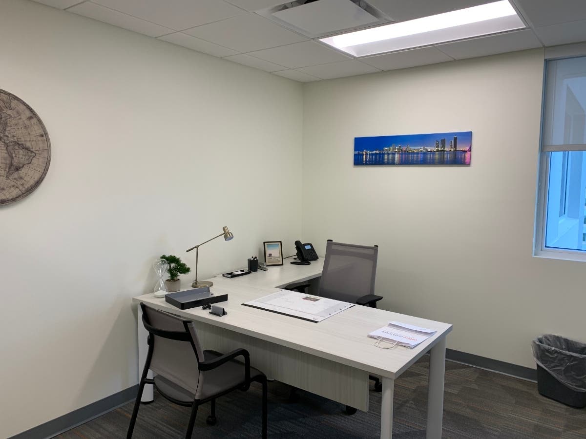 A private office at Office Evolution's location in Plantation.