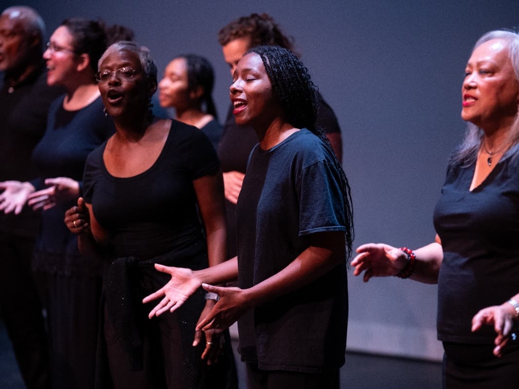 Veterans and civilians perform together in the Veteran Civilian Arts Ensemble